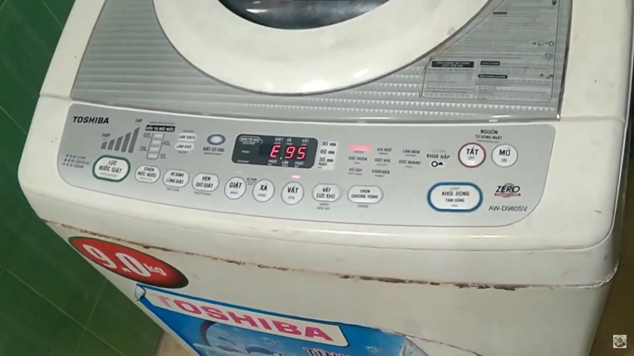 Nguyên nhân và cách khắc phục mã lỗi E95 ở máy giặt Toshiba