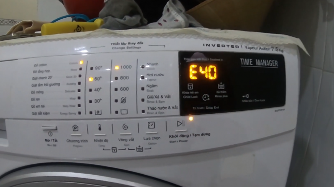 Cách Xử Lí Mã Lỗi E40 Máy Giặt Electrolux Tại Nhà Đơn Giản