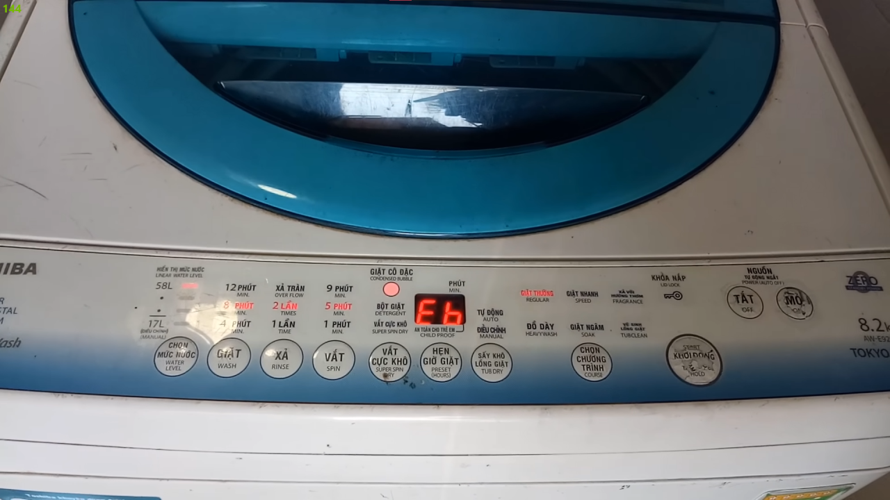 Nguyên nhân và cách khắc phục mã lỗi EB ở máy giặt Toshiba