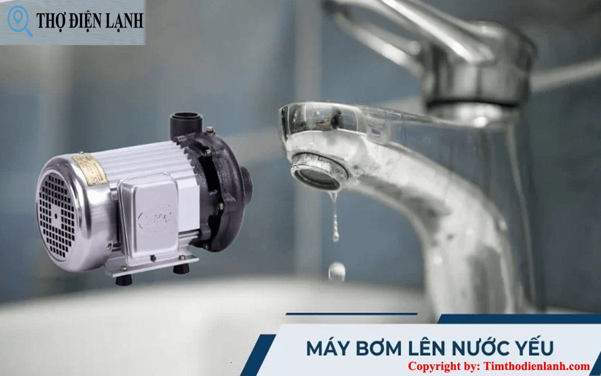 Tại sao máy bơm nước lên yếu?