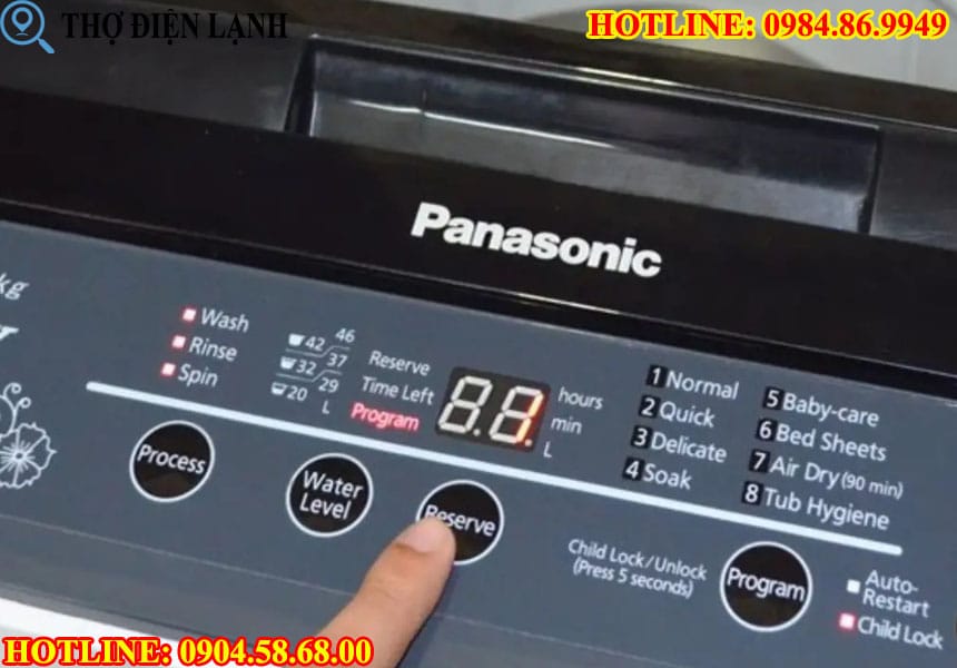 Bảng mã lỗi máy giặt Panasonic