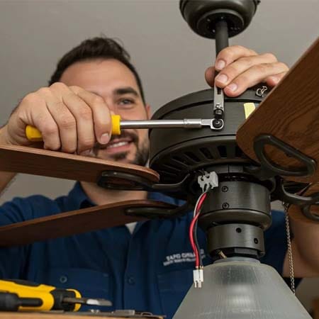 Quạt không vào điện, không hoạt động