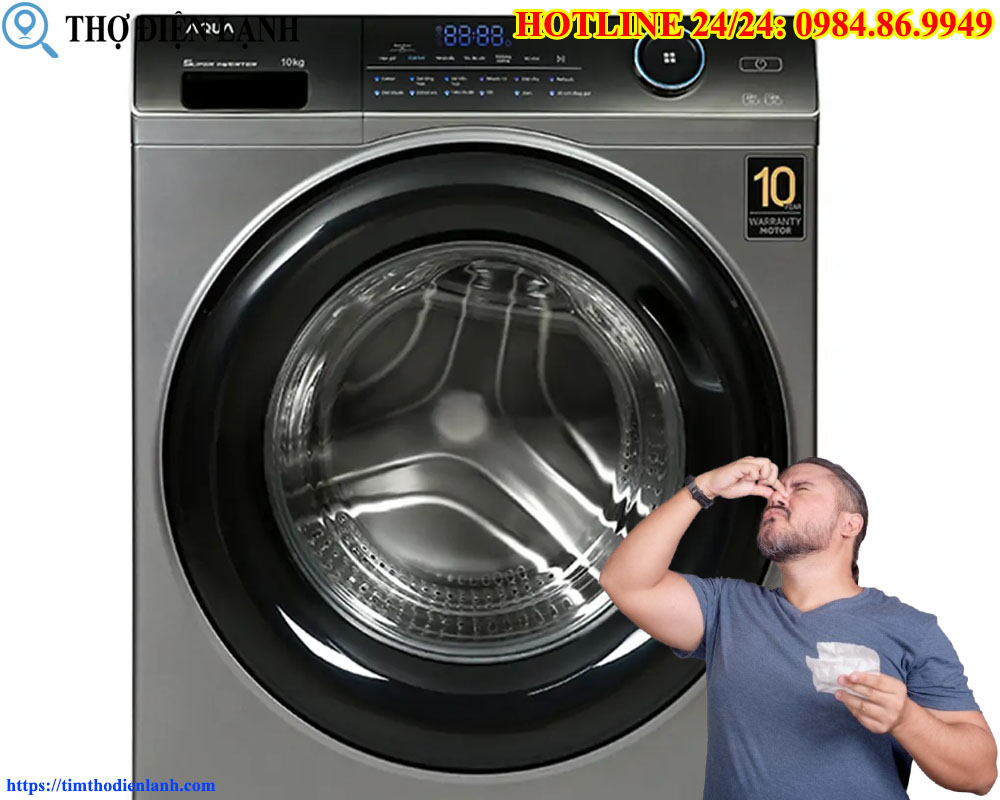 Cảnh Báo Máy giặt Aqua có mùi khét
