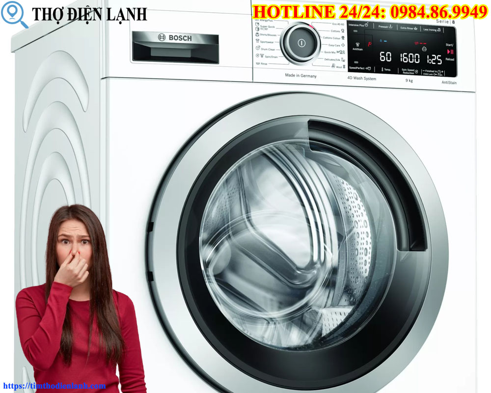 Cảnh Báo Máy giặt Bosch có mùi khét
