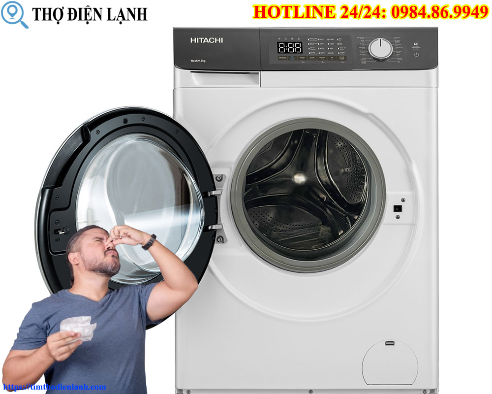 Cảnh Báo Máy giặt Hitachi có mùi khét