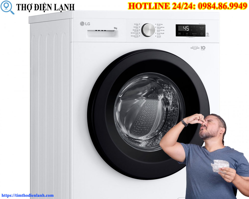 Cảnh Báo Máy giặt LG có mùi khét