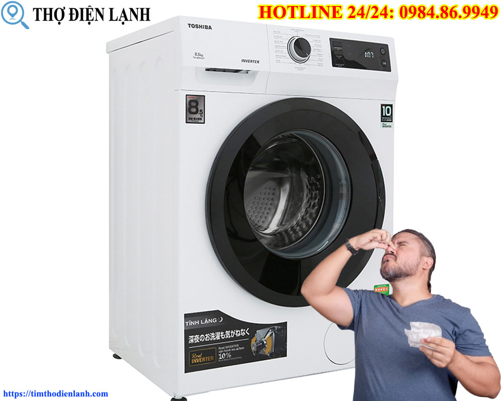 Cảnh Báo Máy giặt Toshiba có mùi khét