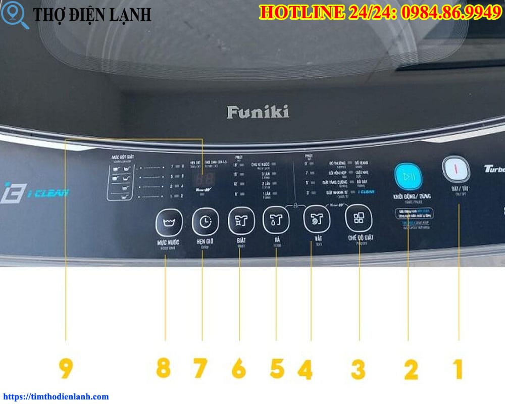 Lỗi cảm biến cửa máy giặt Funiki