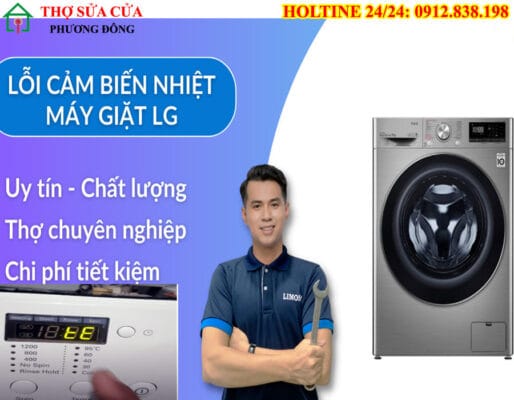 Lỗi cảm biến nhiệt máy giặt LG