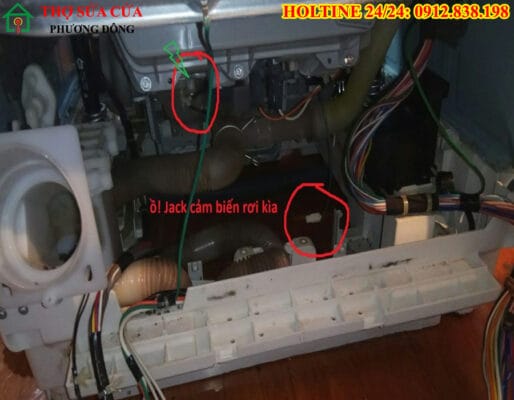 Lỗi cảm biến nhiệt máy giặt Panasonic