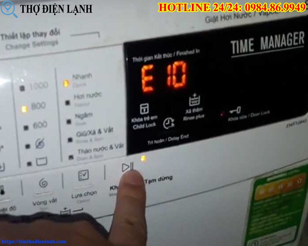 Lỗi thường gặp trên máy giặt Midea