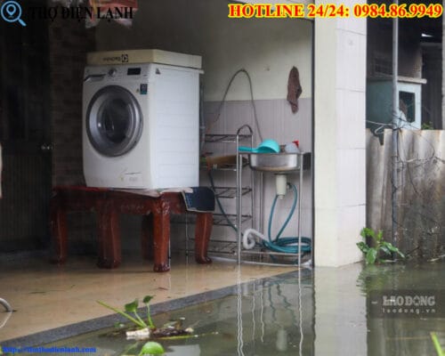 Máy giặt AEG bị ngập nước