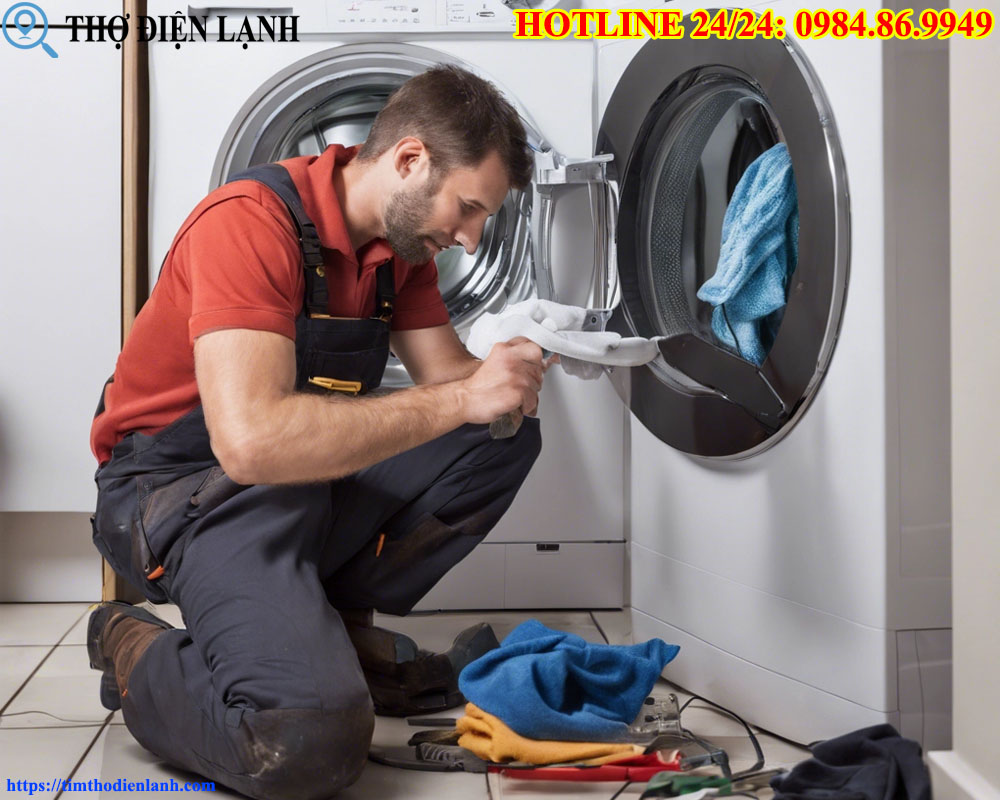 Máy giặt Aqua đang chạy bỗng tắt