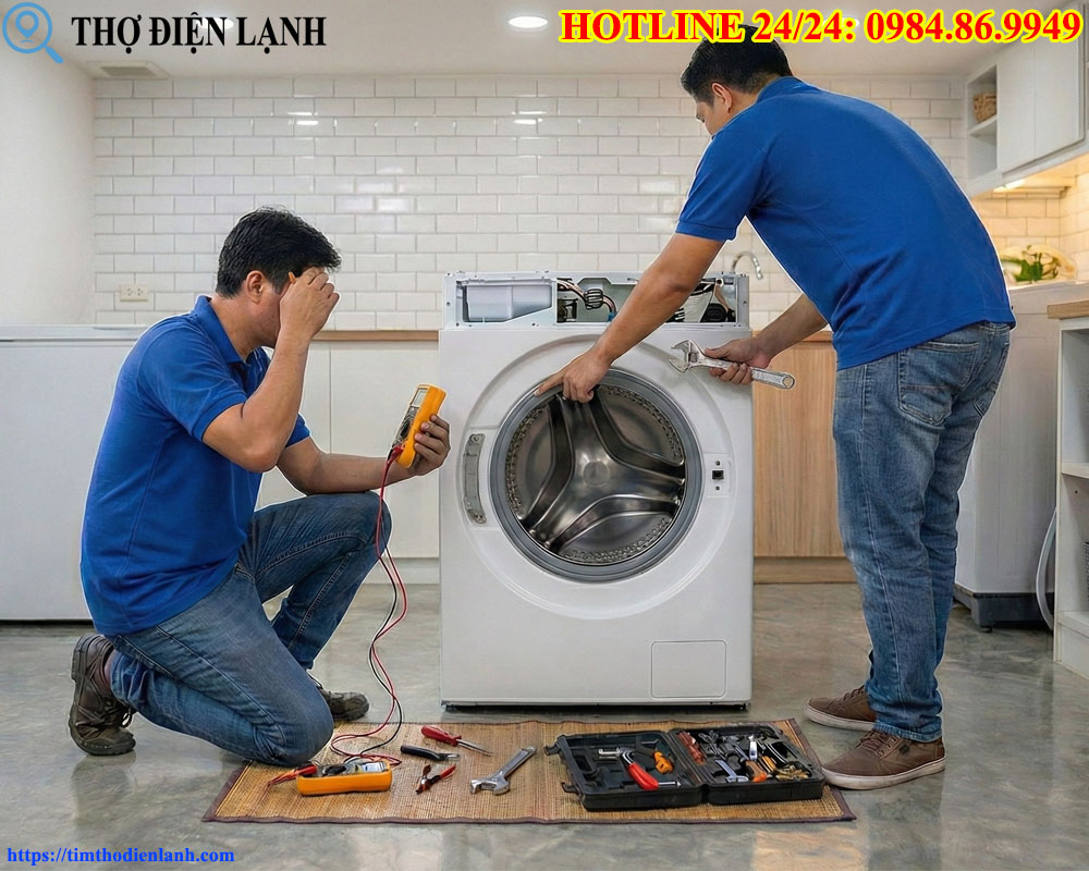 Máy giặt Bosch dang chạy bỗng tắt