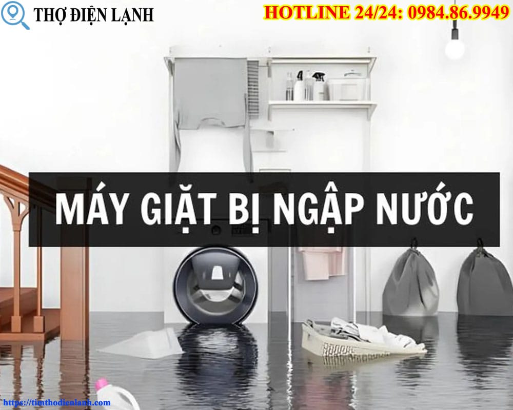 Máy giặt Candy bị ngập nước