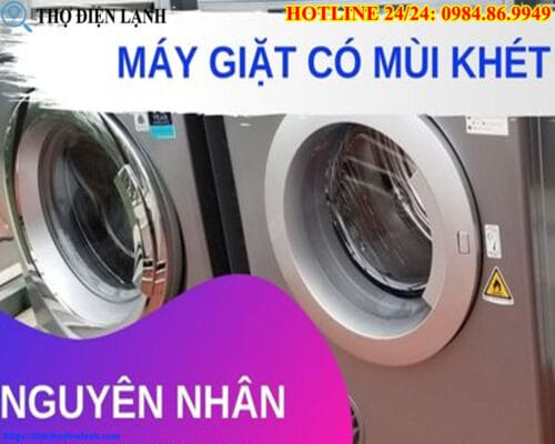 Máy giặt Casper có mùi khét