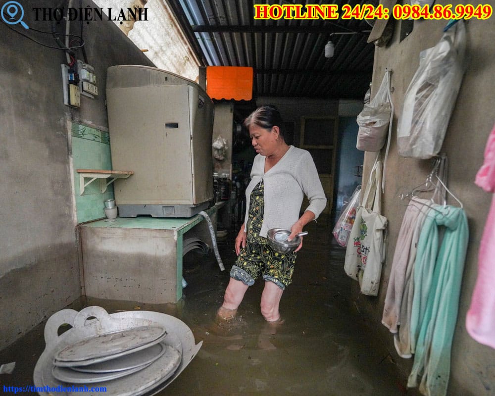 Máy giặt Electrolux bị ngập nước