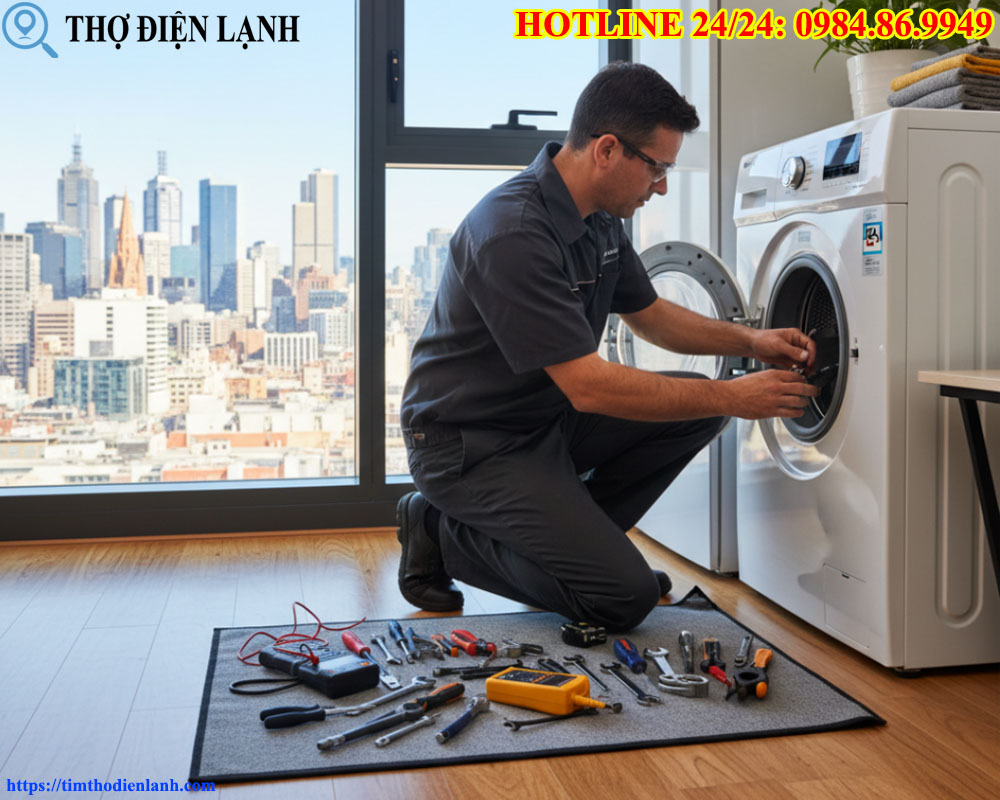 Máy giặt Electrolux đang chạy bỗng tắt