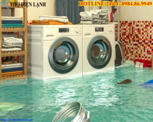Máy giặt Funiki bị ngập nước
