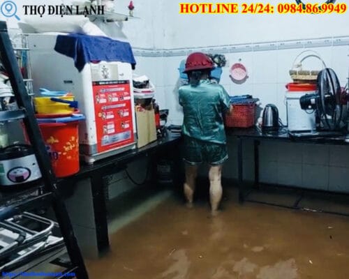 Máy giặt Haier bị ngập nước