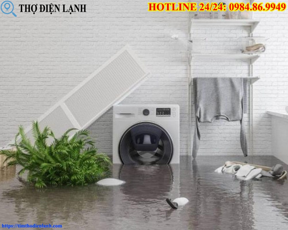 Máy giặt Kangaroo bị ngập nước