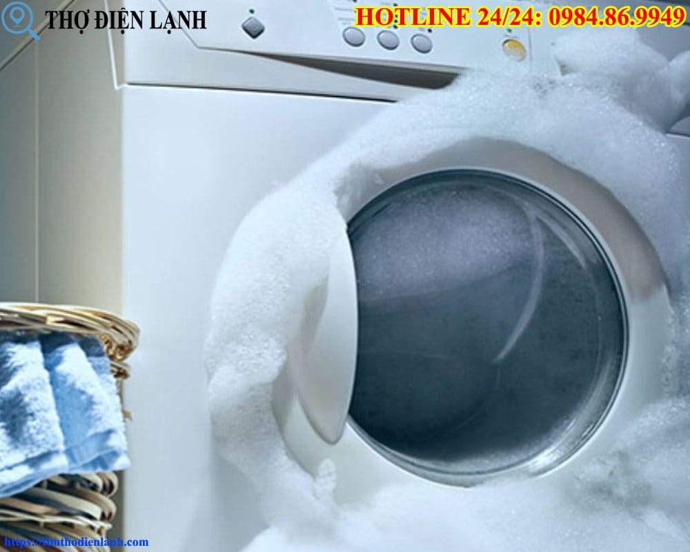 Máy giặt Kangaroo bị tràn nước