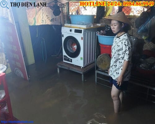 Máy giặt LG bị ngập