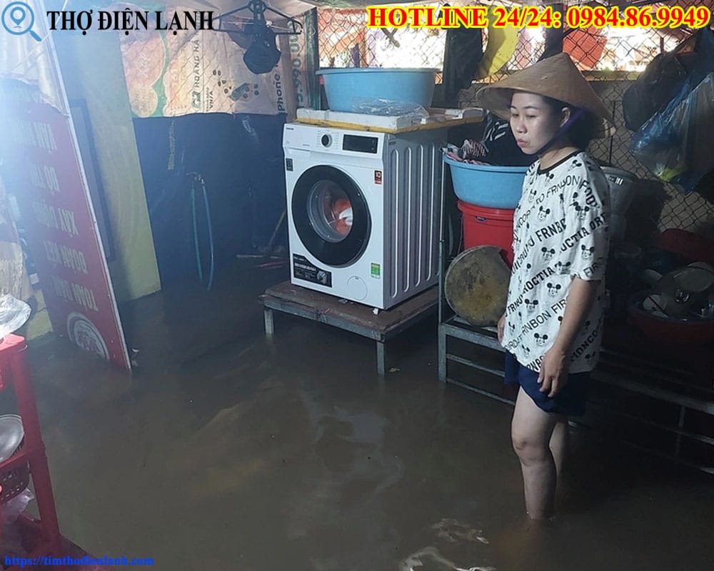Máy giặt LG bị ngập