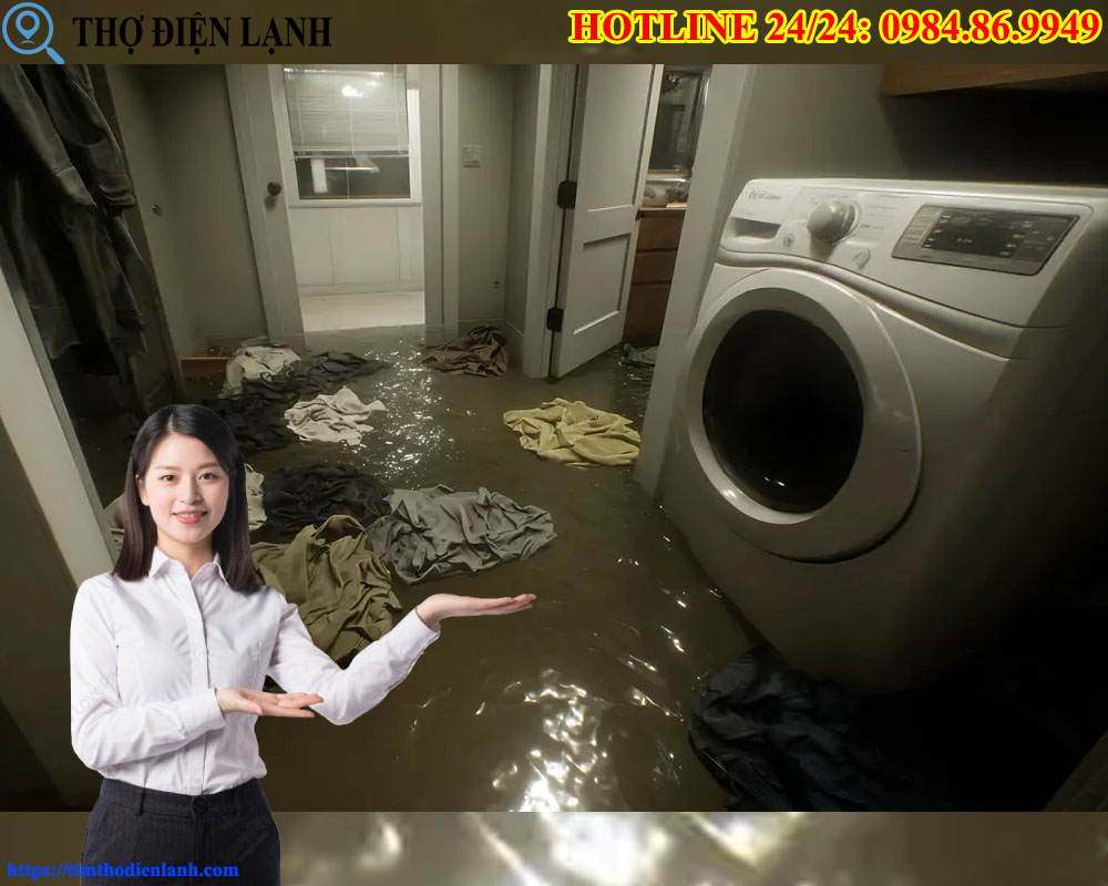 Máy giặt Midea bị ngập nước