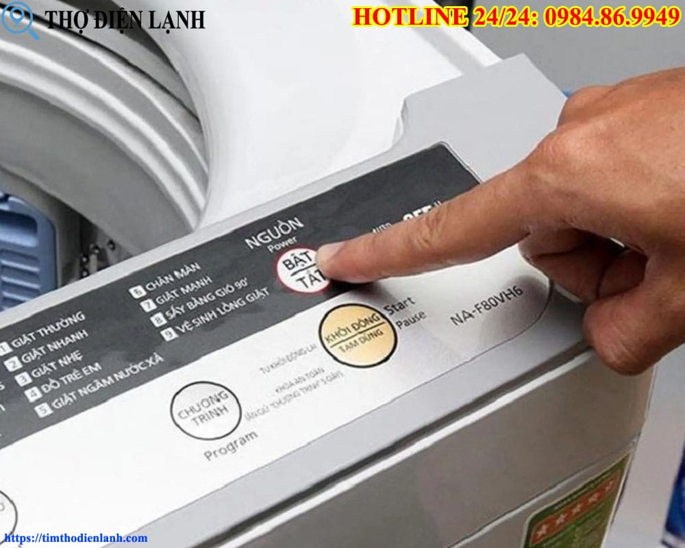 Máy giặt Panasonic bật nguồn nhưng không hoạt động