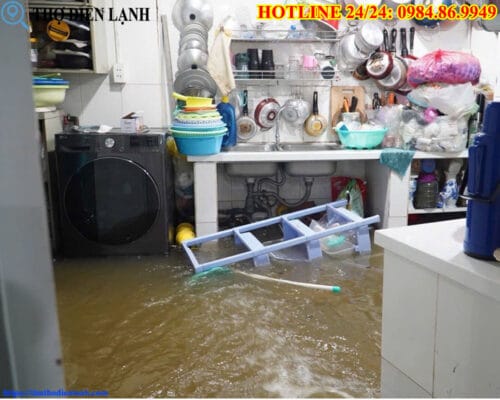 Máy giặt Samsung bị ngập nước