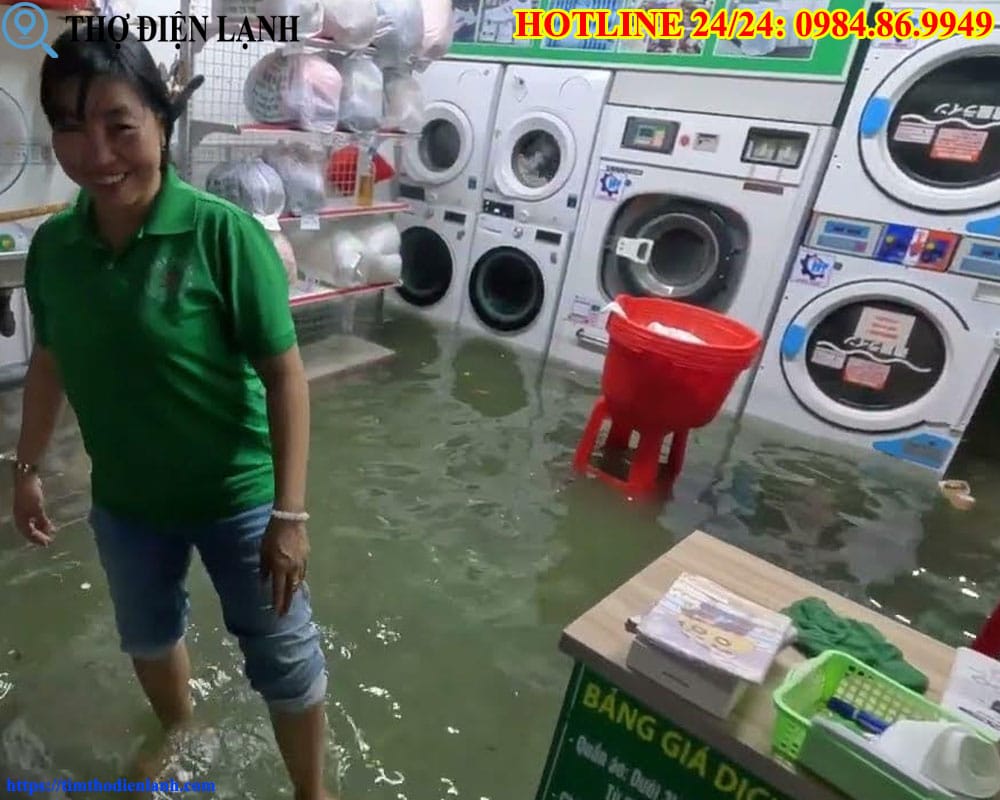 Máy giặt Whirlpool bị ngập nước