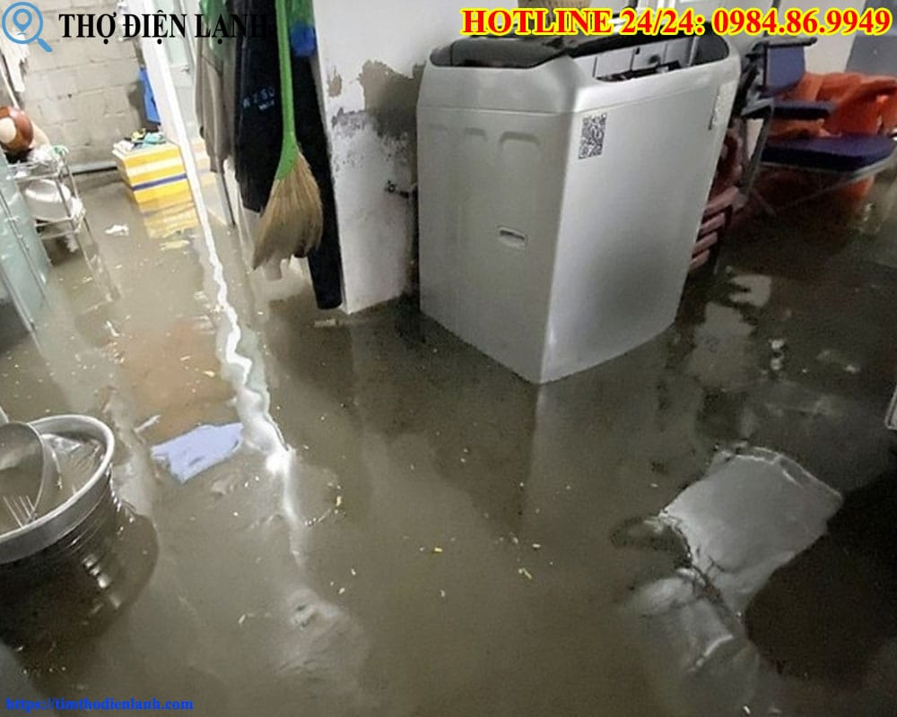 Máy giặt bị ngập nước