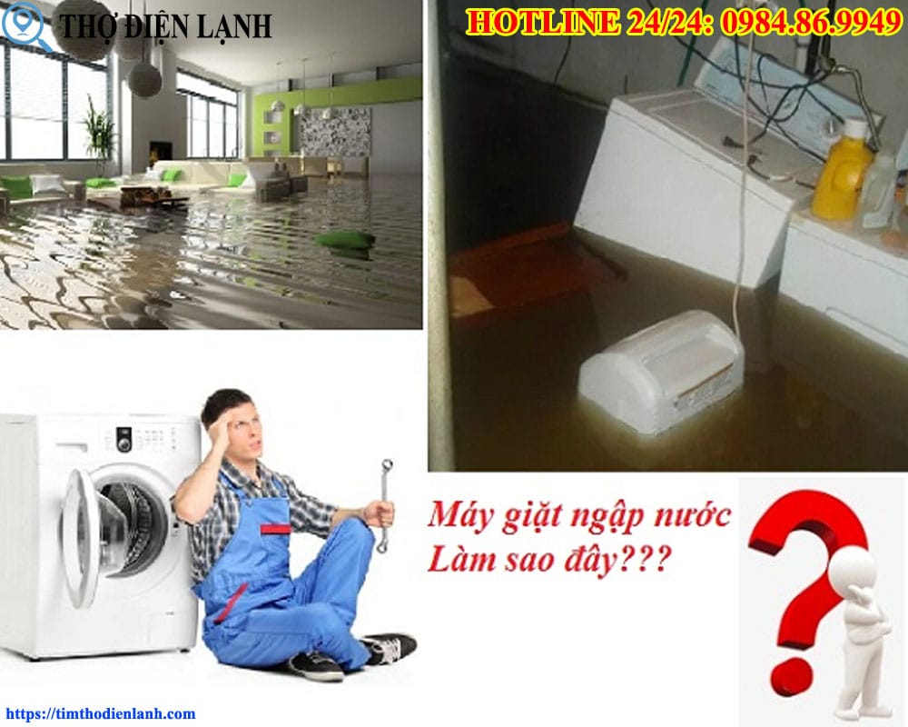 Máy giặt bị ngập nước