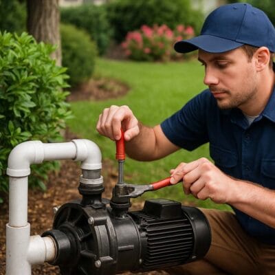 Thợ sửa máy bơm nước tại nhà khách hàng