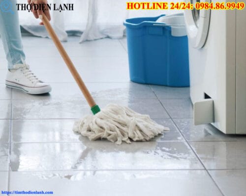 máy giặt Aqua bị tràn nước