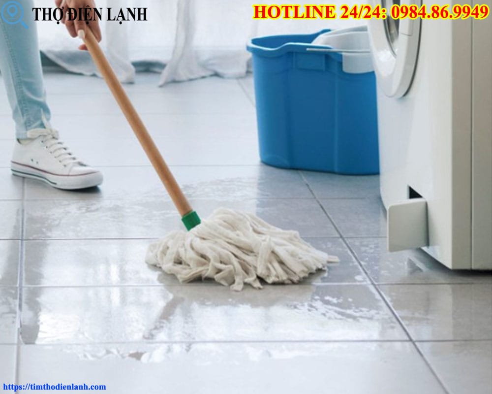 máy giặt Aqua bị tràn nước