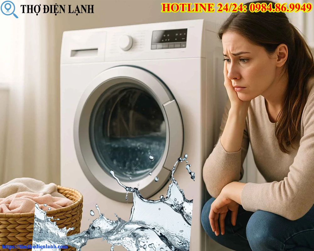 máy giặt Candy bị tràn nước