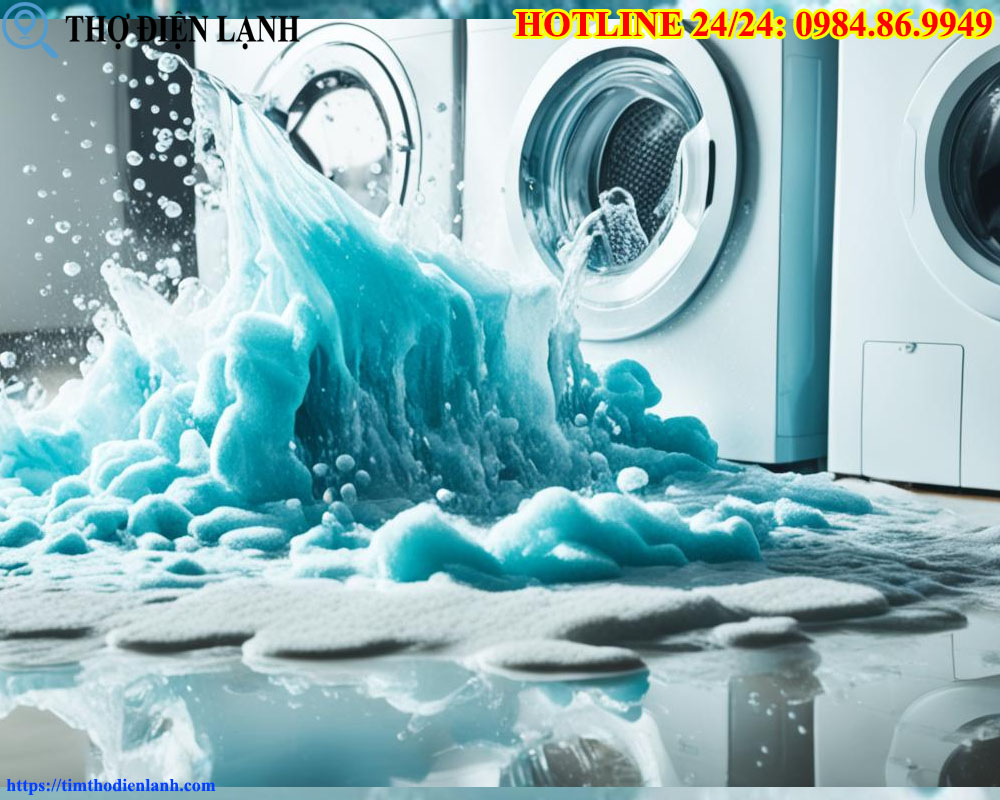 máy giặt Casper bị tràn nước