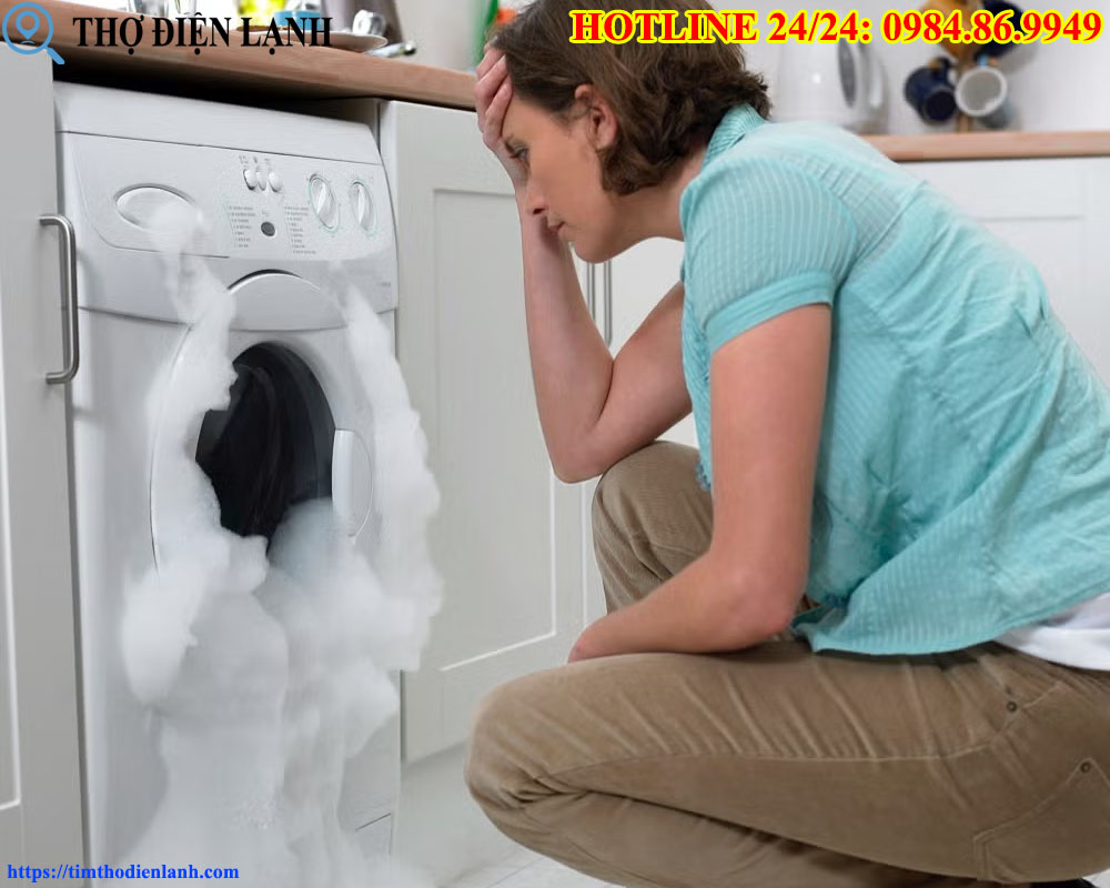 máy giặt Fagor bị tràn nước