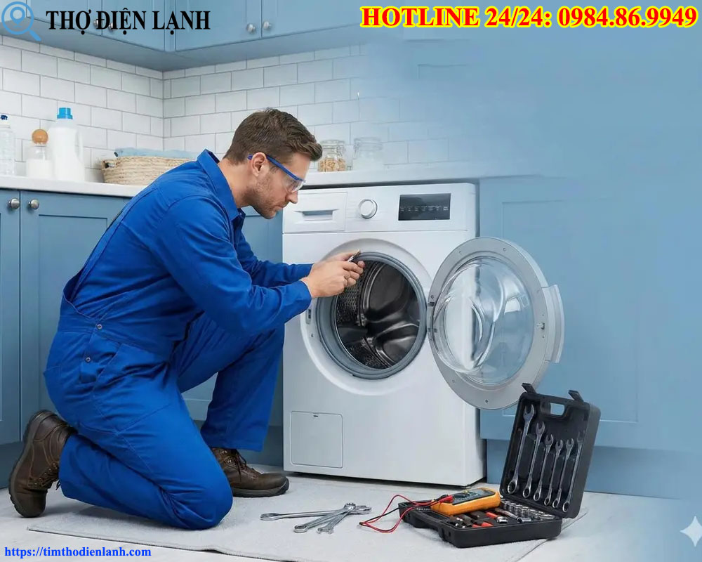 máy giặt Hitachi bị tràn nước