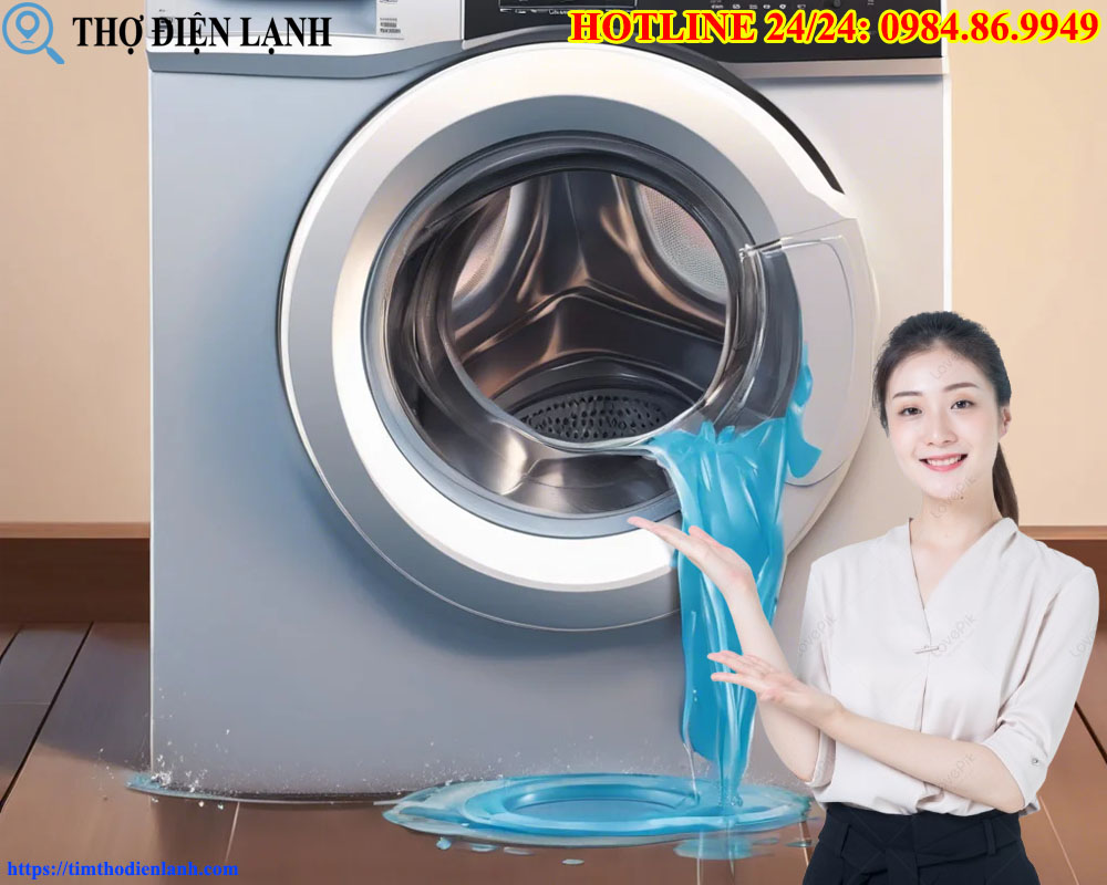 máy giặt Kangaroo bị tràn nước