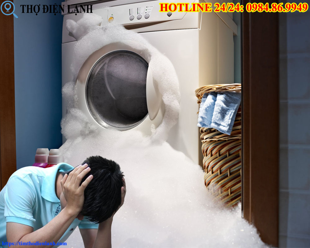 máy giặt Midea bị tràn nước