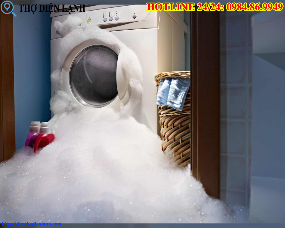 máy giặt Miele bị tràn nước