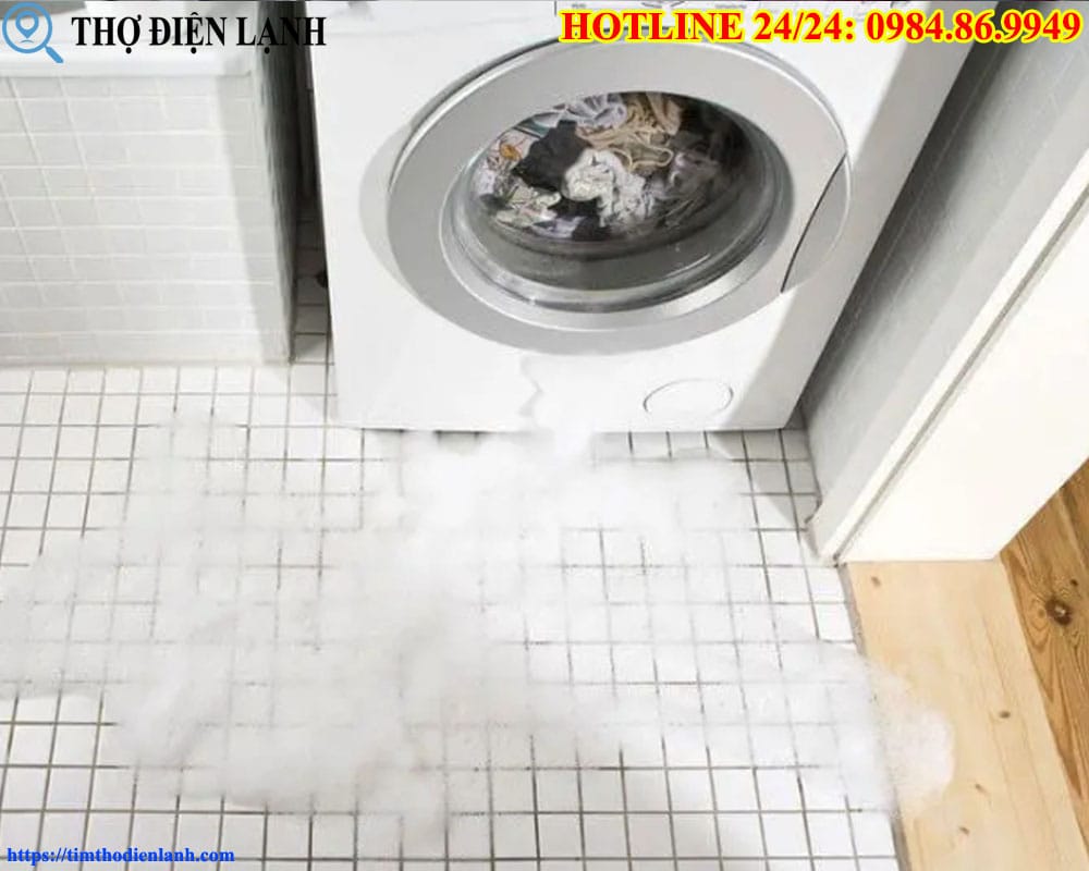 máy giặt Samsung bị tràn nước