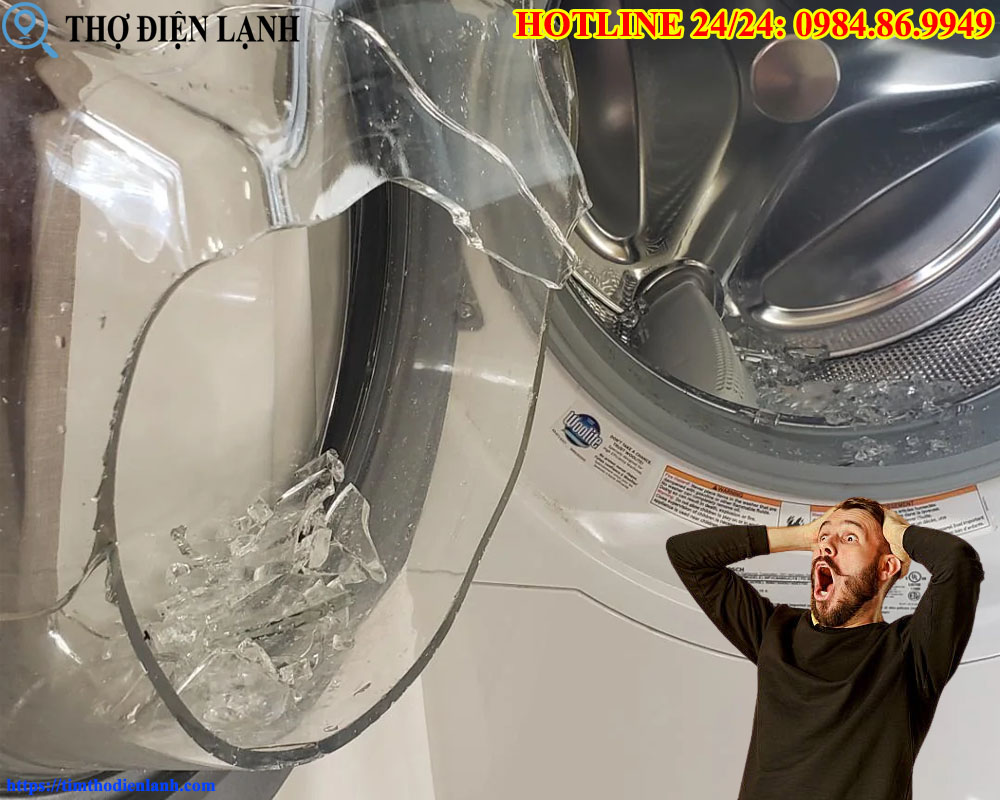 Cách sửa cửa kính máy giặt Funiki bị vỡ