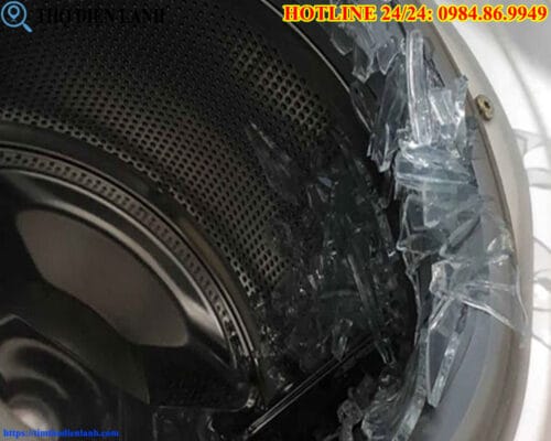 Cửa kính máy giặt Haier bị vỡ