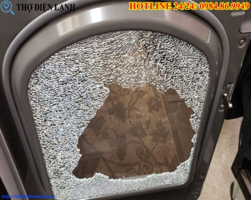 Cửa kính máy giặt Midea bị vỡ