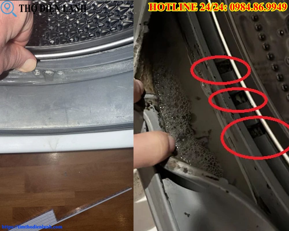 Gioăng máy giặt Ariston bị rỉ nước