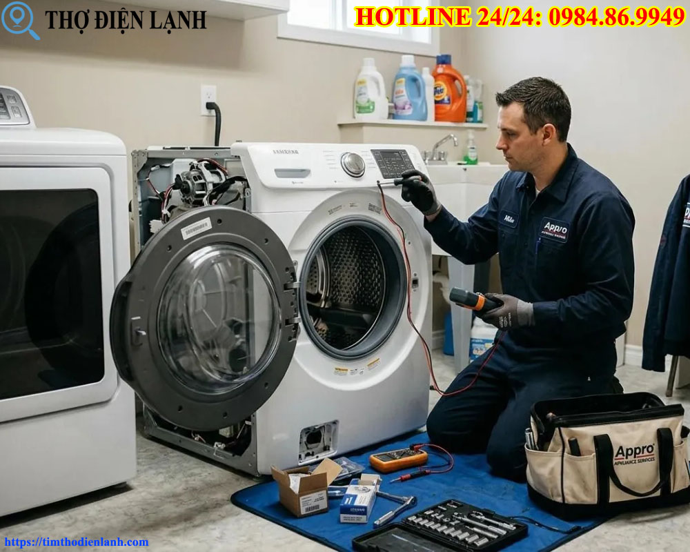 Khắc phục nhện lồng máy giặt Ariston hư hỏng